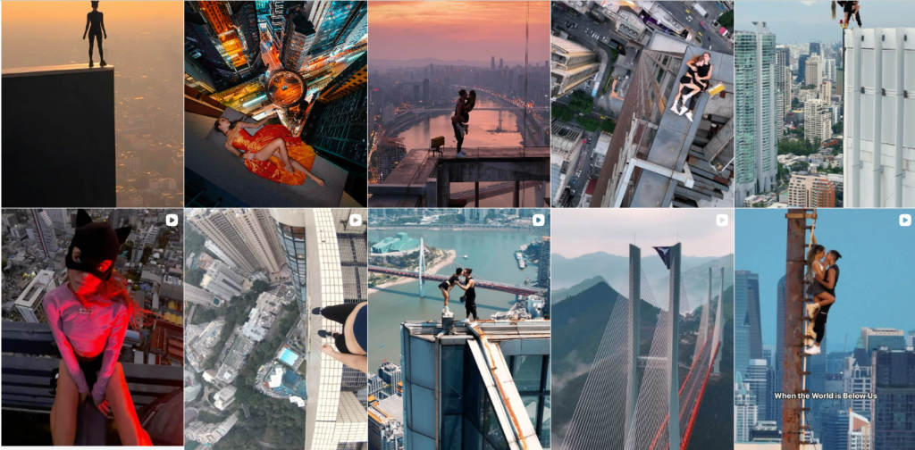 Eles são um casal de russos e as maiores estrelas do "rooftopping" (aquela galera que escala prédios gigantes sem corda😱). Eles são tão absurdos que têm até um documentário na Netflix chamado Skywalkers: Uma História de Amor.