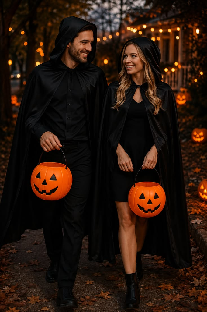 Capa Vampiro Bruxa Halloween Capuz Drácula Adulto Veludo